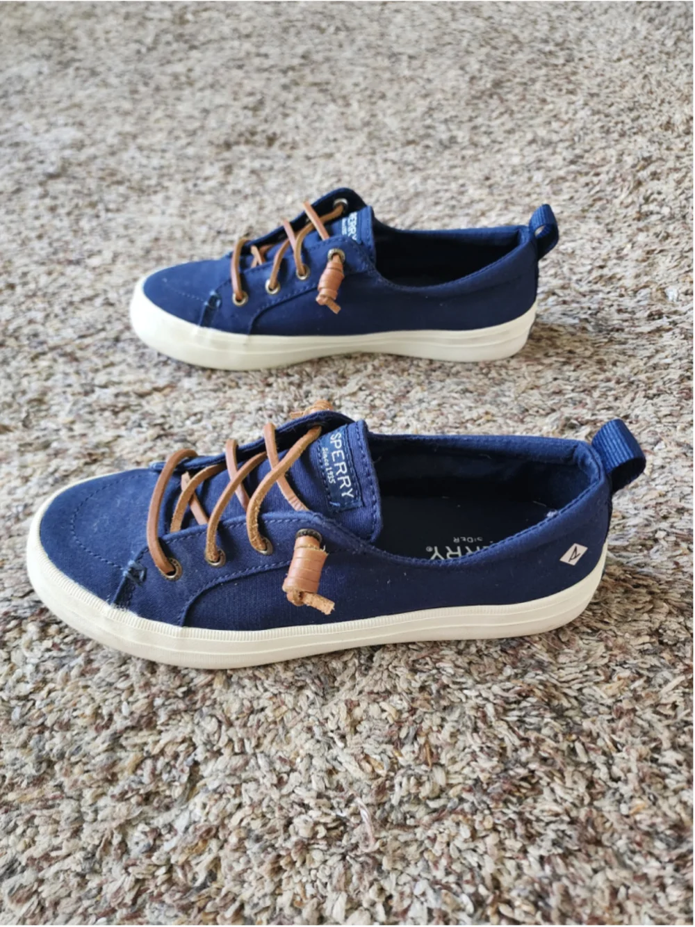 Sperry Top-Sider‎ Crest Vibe Navy Canvas Sneakers - W 5.5 - EUC